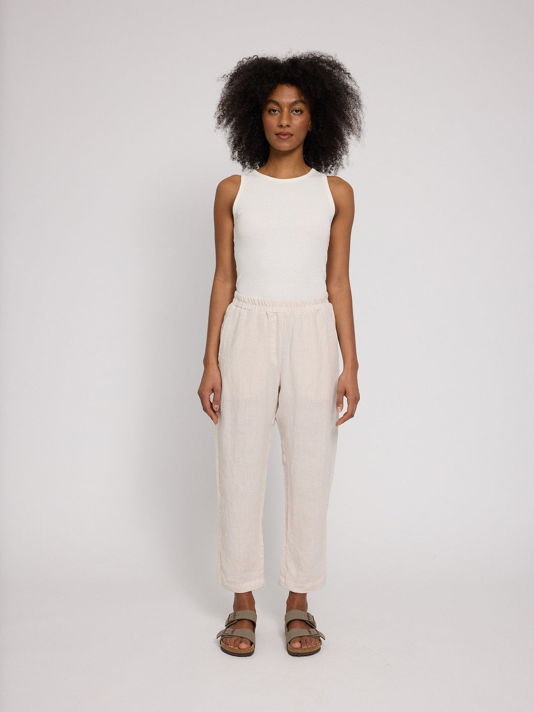 Straight Leg Linen Pants Moon von Mazine 3
