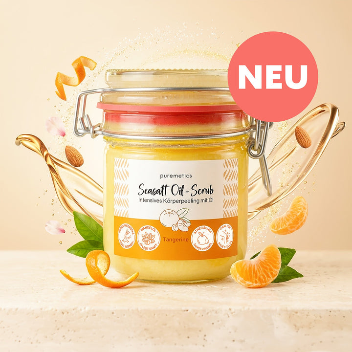Seasalt Oil-Scrub Tangerine Meersalz-Peeling im Bügelglas - Puremetics