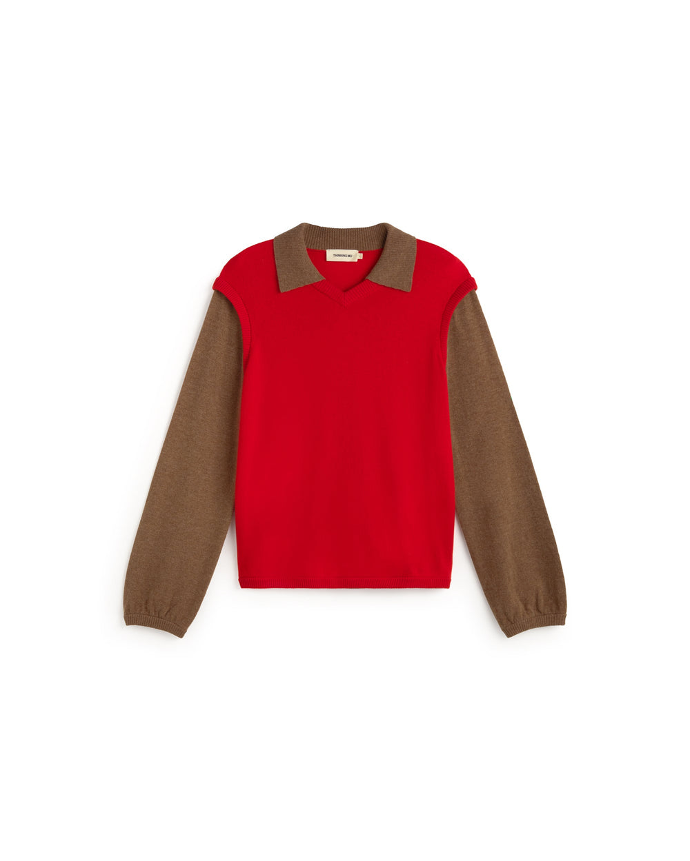 Merinopullover Khalida Brown Red Thinking MU, Freisteller