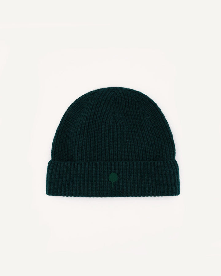 Mütze Beanie aus Wolle in Dunkelgrün von Faguo