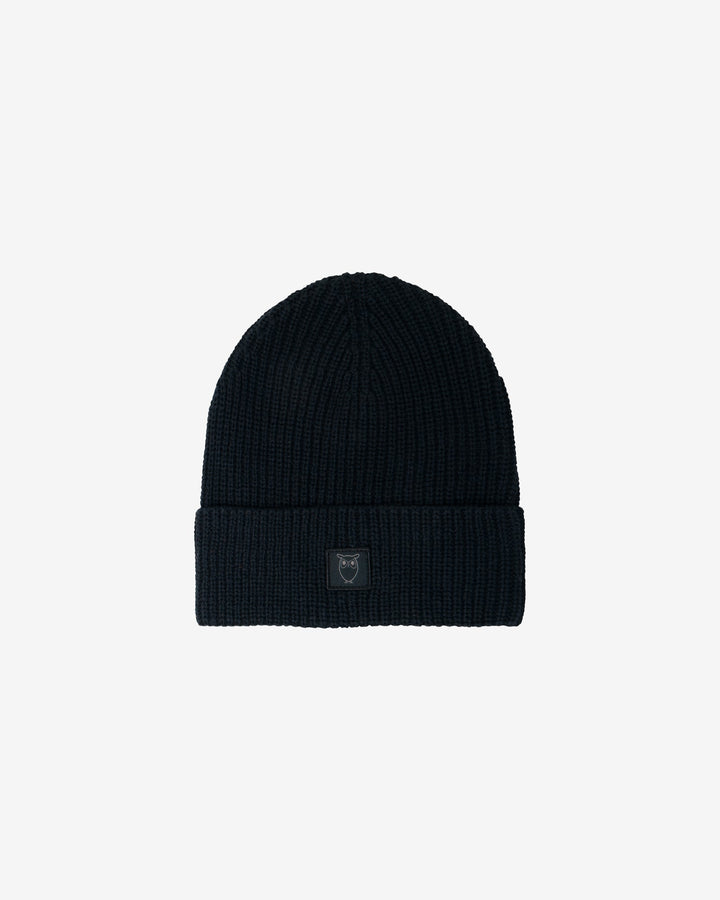 Mütze Cotton Rib Hat black von KnowledgeCotton Apparel – Hauptbild