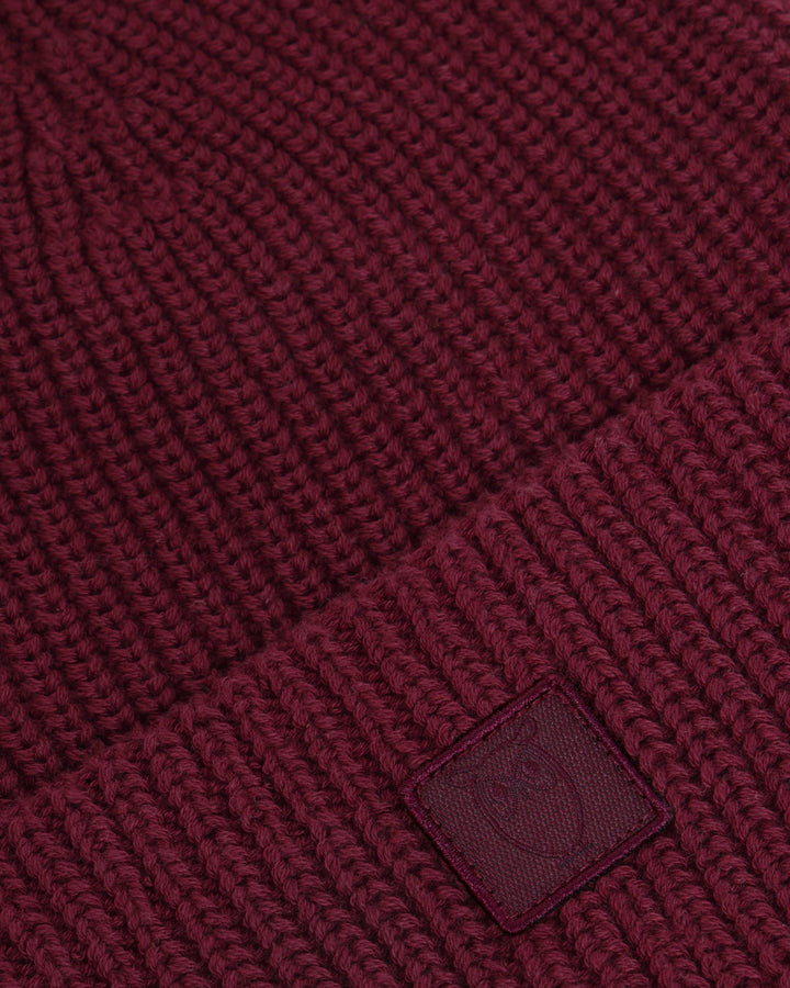 Mütze Cotton Rib Hat bordeaux von KnowledgeCotton Apparel – Ansicht 2