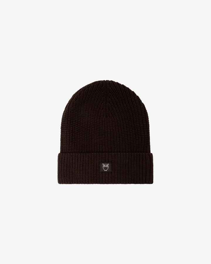 Mütze Cotton Rib Hat brown von KnowledgeCotton Apparel – Hauptbild