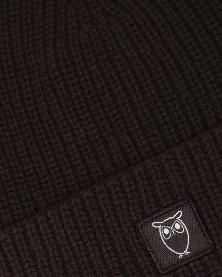 Mütze Cotton Rib Hat brown von KnowledgeCotton Apparel – Ansicht 2