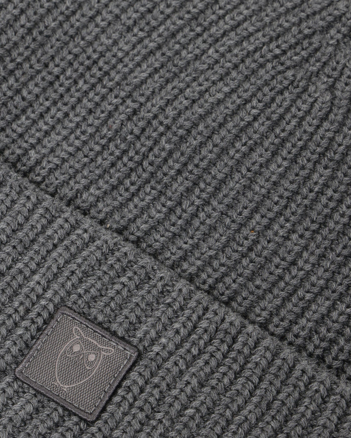 Mütze Cotton Rib Hat grey von KnowledgeCotton Apparel – Ansicht 2