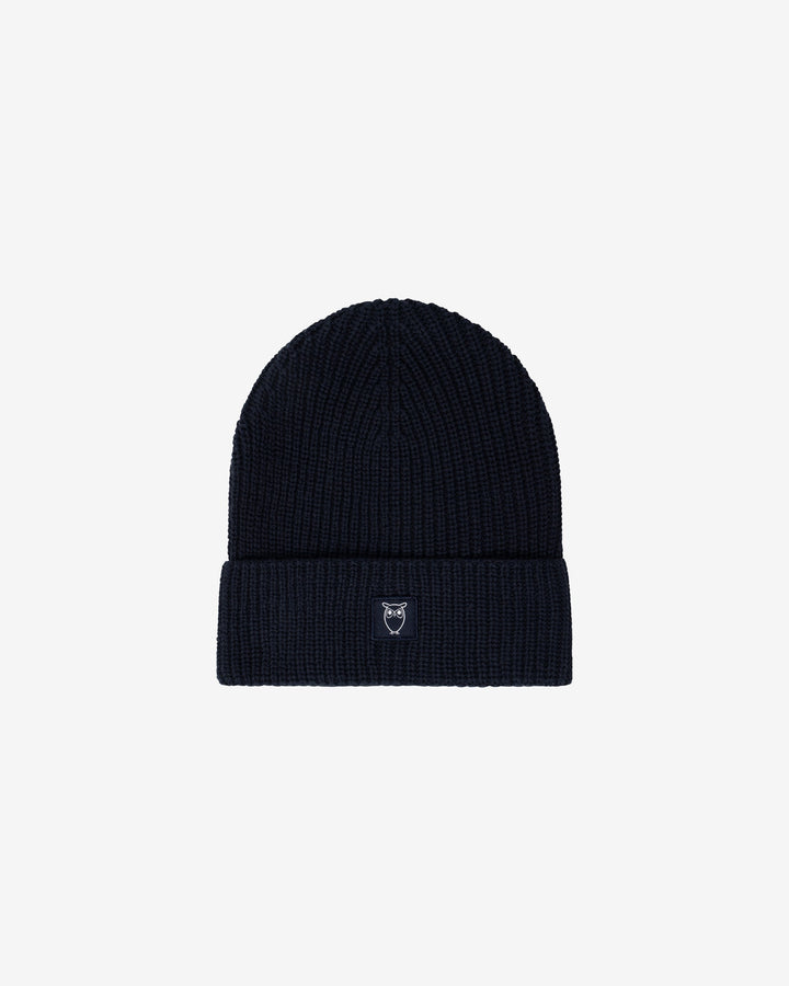 Mütze Cotton Rib Hat navy von KnowledgeCotton Apparel – Hauptbild