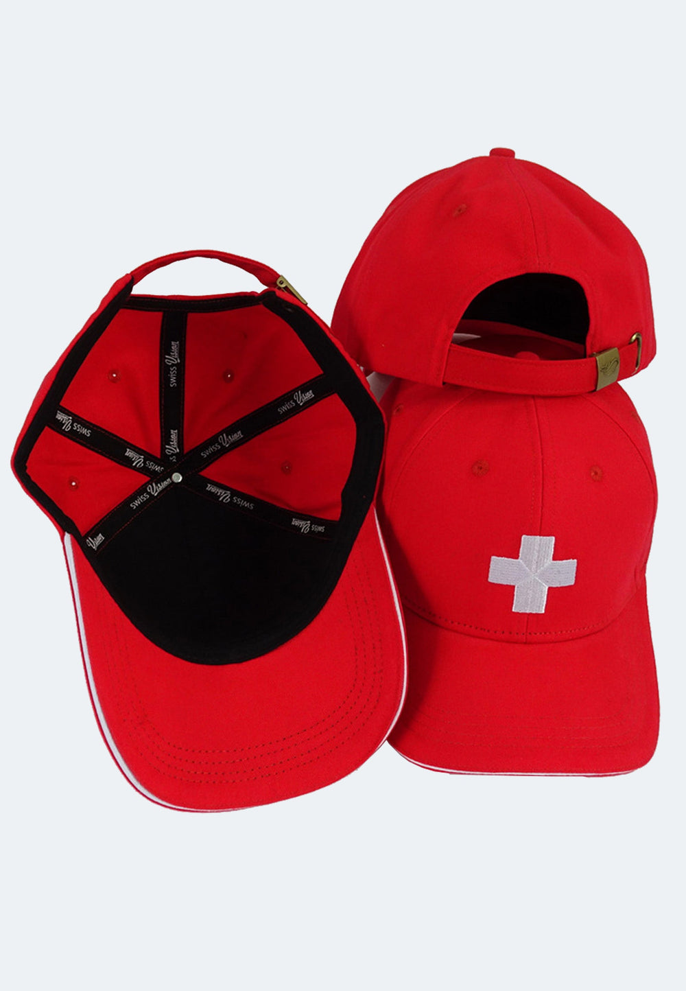 Helvetica Baumwoll Cap in Rouge von Switcher – weitere Ansicht