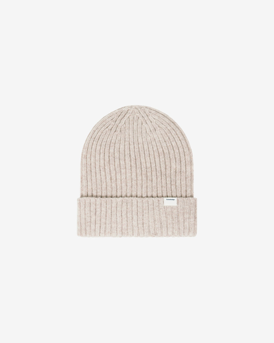 Mütze Lambswool Rib Beanie beige von KnowledgeCotton Apparel – Hauptbild