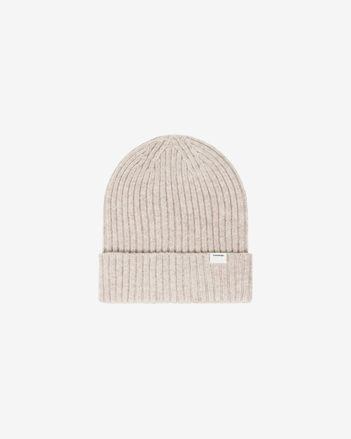 Mütze Lambswool Rib Beanie beige von KnowledgeCotton Apparel – Hauptbild
