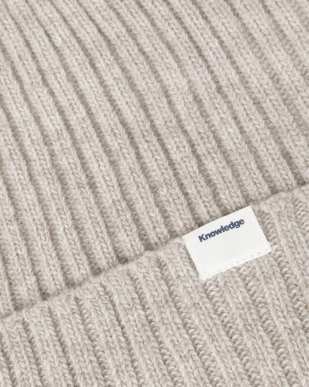 Mütze Lambswool Rib Beanie beige von KnowledgeCotton Apparel – Ansicht 2