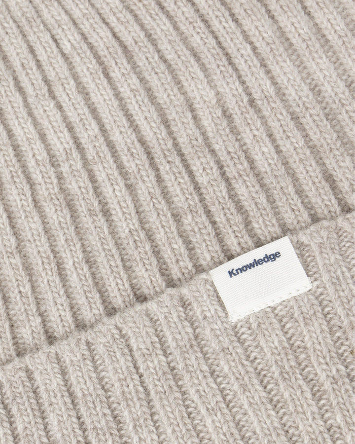 Mütze Lambswool Rib Beanie beige von KnowledgeCotton Apparel – Ansicht 2