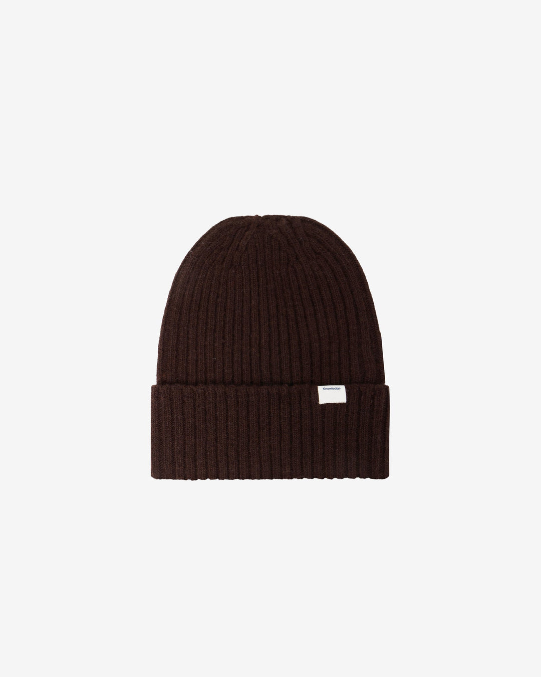 Mütze Lambswool Rib Beanie brown von KnowledgeCotton Apparel – Hauptbild