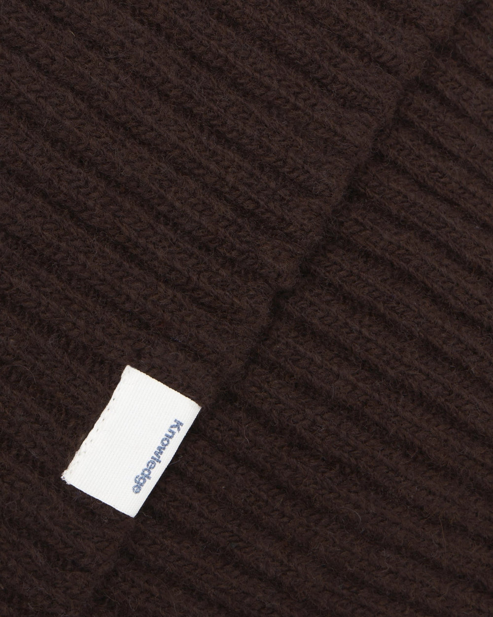 Mütze Lambswool Rib Beanie brown von KnowledgeCotton Apparel – Ansicht 2