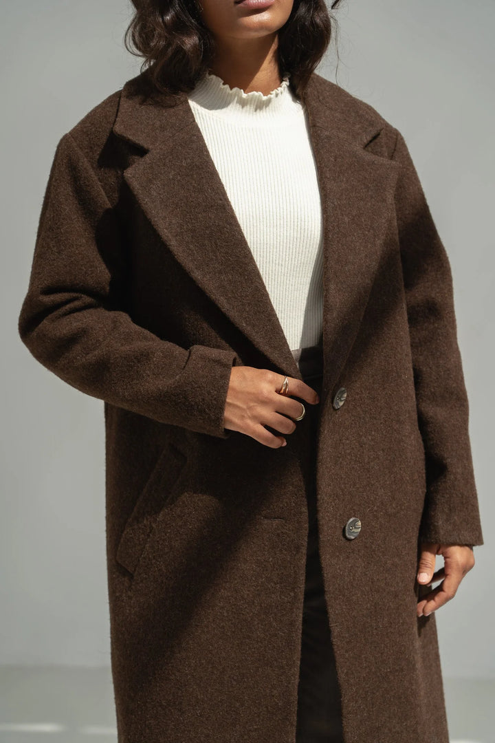 Noah Wool Overcoat Brown von Näz 4