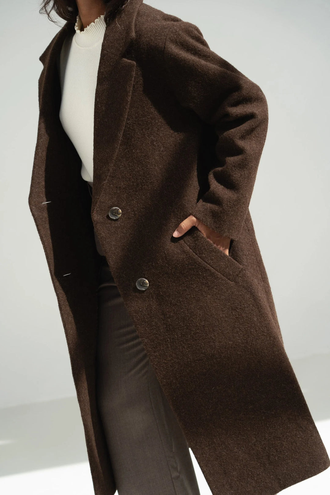 Noah Wool Overcoat Brown von Näz