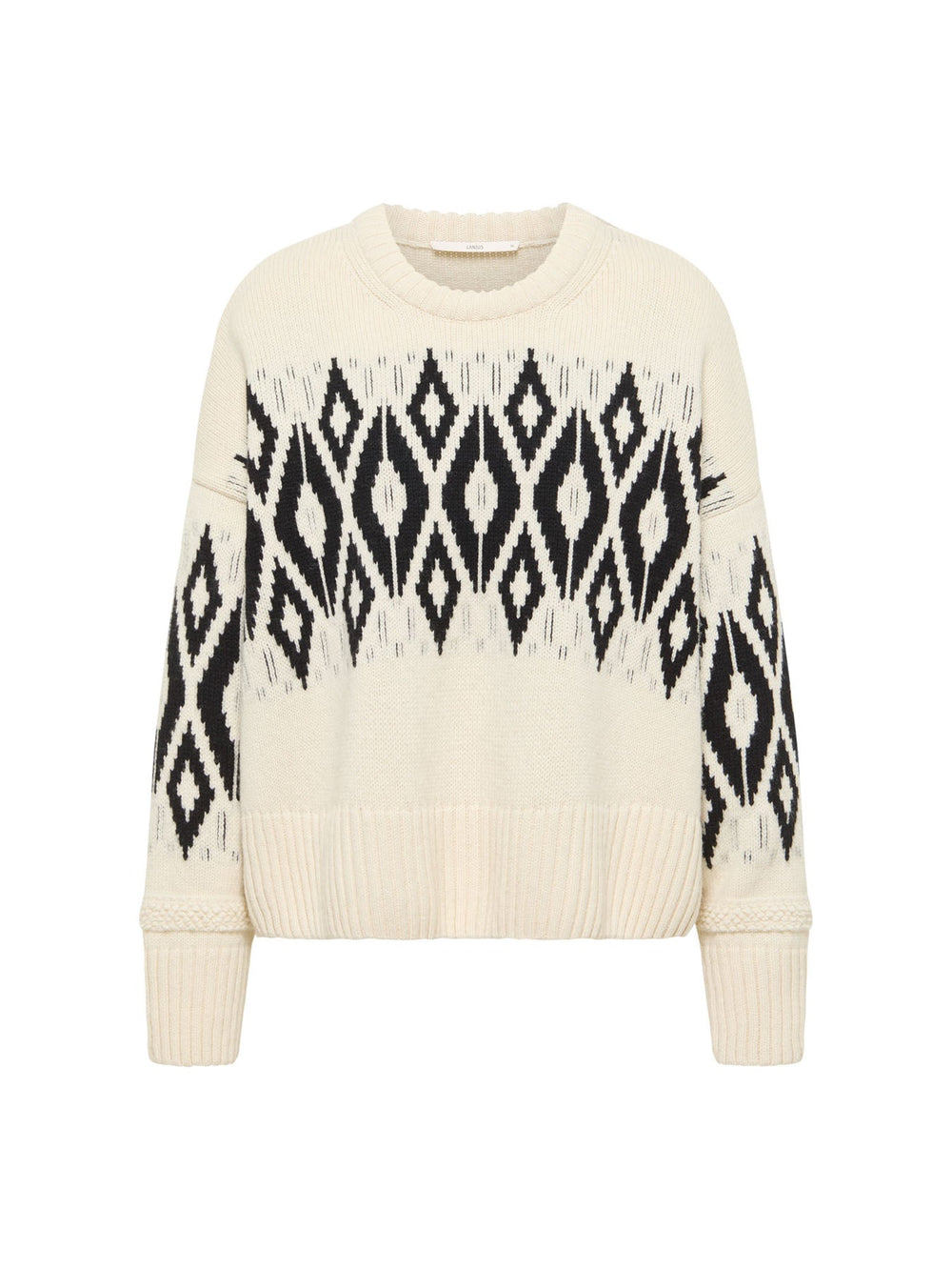 Norweger Pullover GOTS Off White von Lanius freigestellt