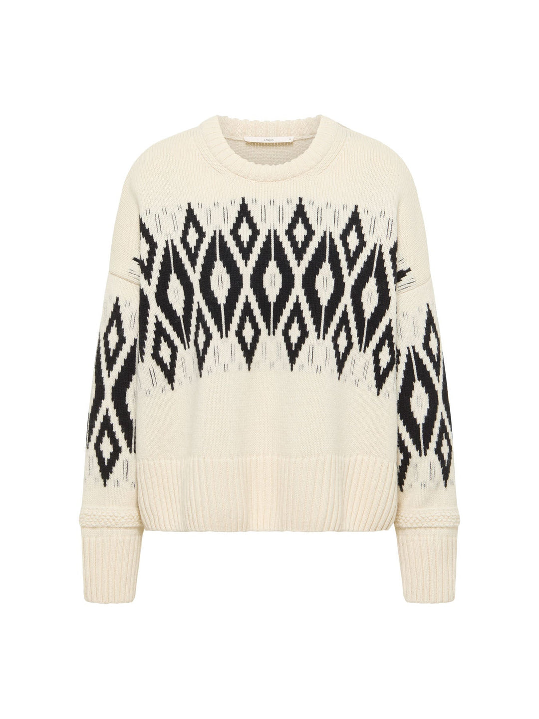 Norweger Pullover GOTS Off White von Lanius freigestellt