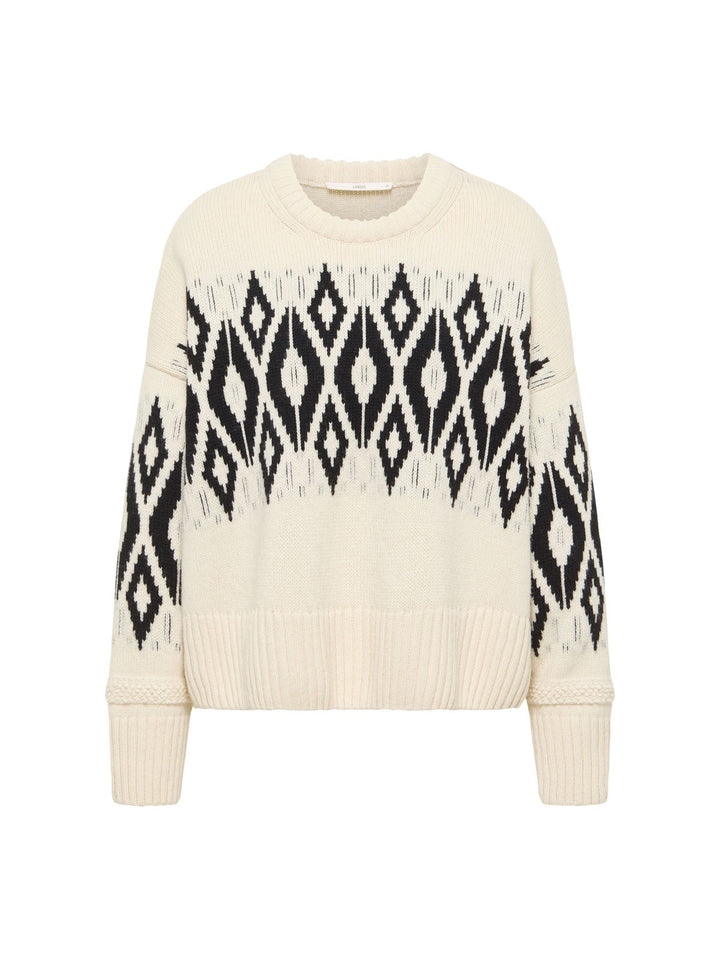 Norweger Pullover GOTS Off White von Lanius freigestellt