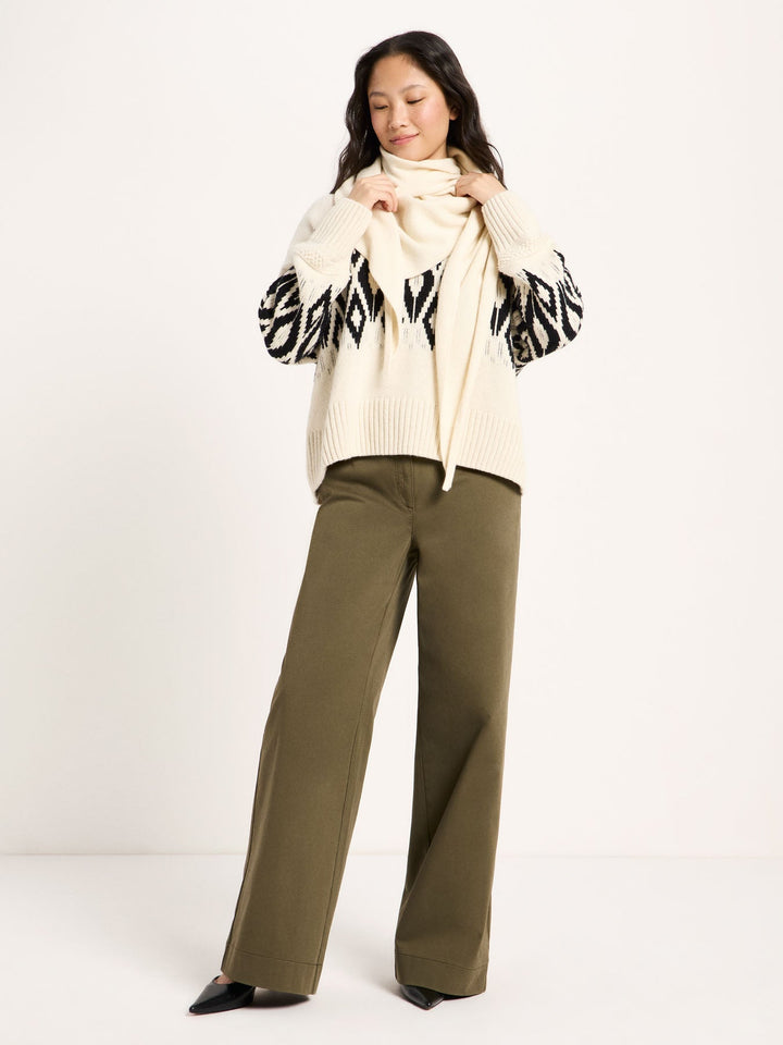 Norweger Pullover GOTS Off White von Lanius Seitenansicht