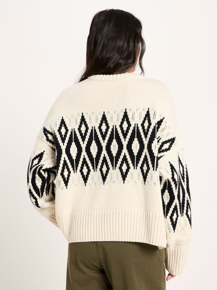 Norweger Pullover GOTS Off White von Lanius Rückansicht