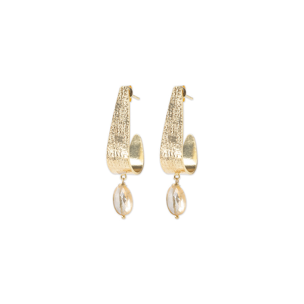 Ohrringe Amazing Citrine GP – A Beautiful Story – Zweiblatt 1