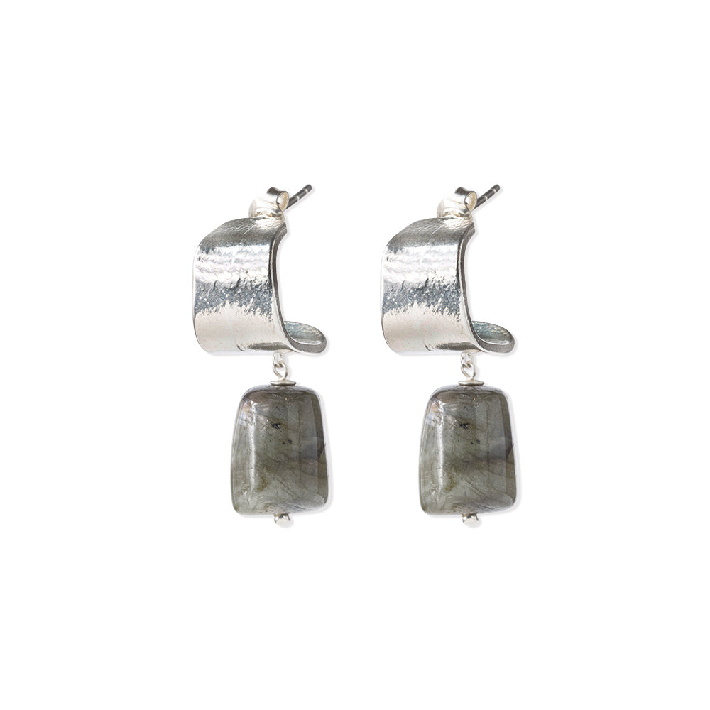 Ohrringe Honest Labradorite SP – A Beautiful Story – Zweiblatt 1