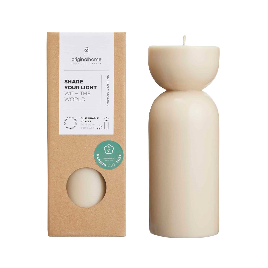 Organic Kerze M Beige von Originalhome