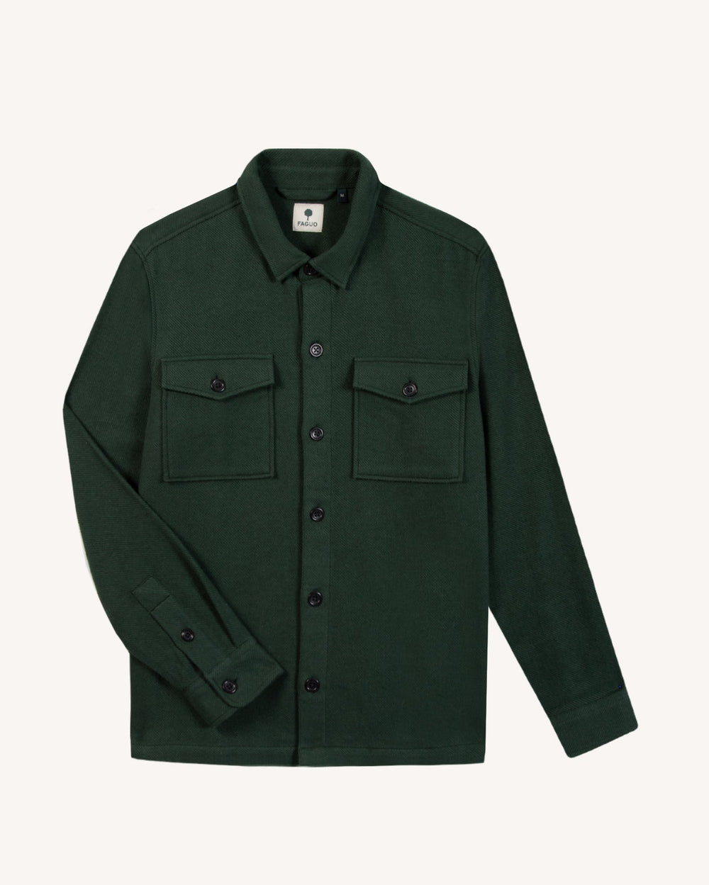 Overshirt Flavigny Dunkelgrün von Faguo freigestellt