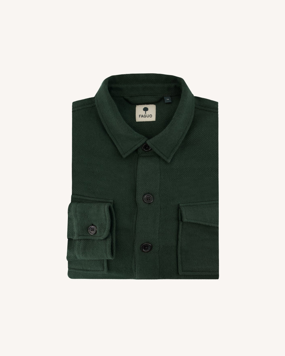 Overshirt Flavigny Dunkelgrün von Faguo Detailansicht