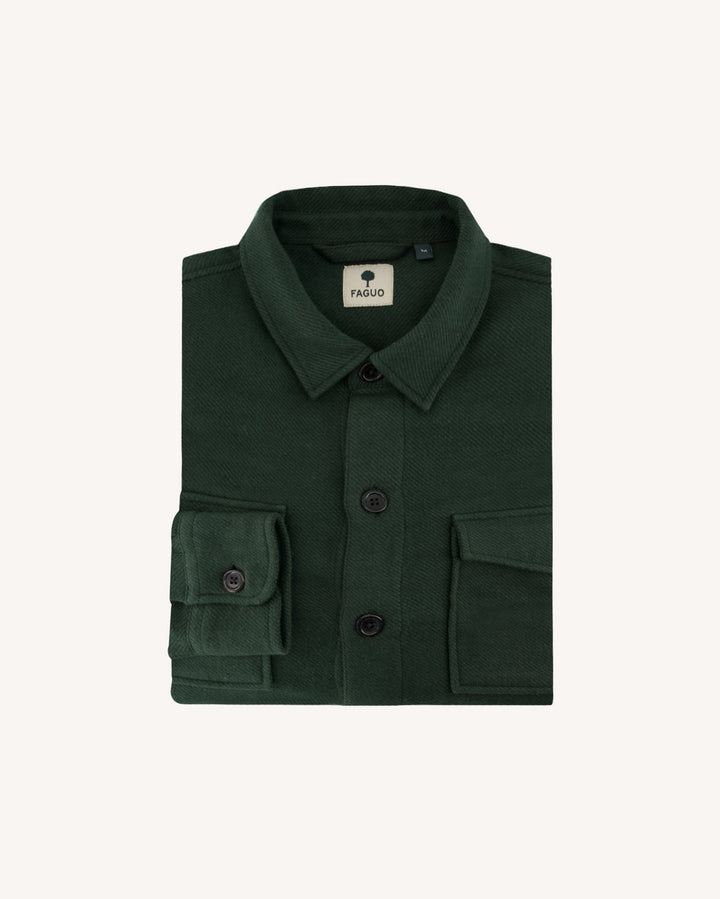 Overshirt Flavigny Dunkelgrün von Faguo Detailansicht