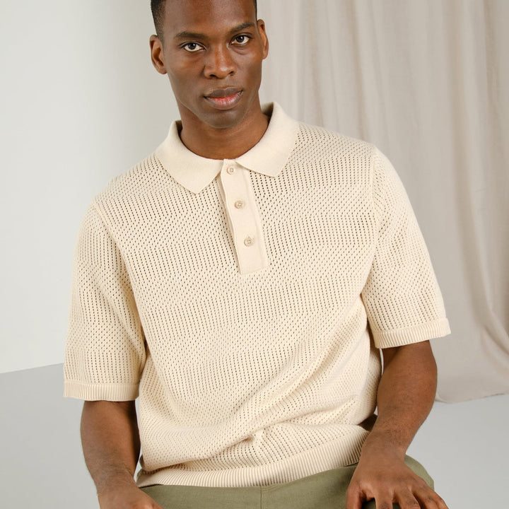 Polo Knitted Nogersund Vanilla White – Dedicated – Zweiblatt 6