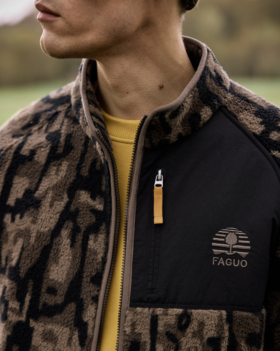 Fleecejacke Senart Knit Brown von Faguo 3