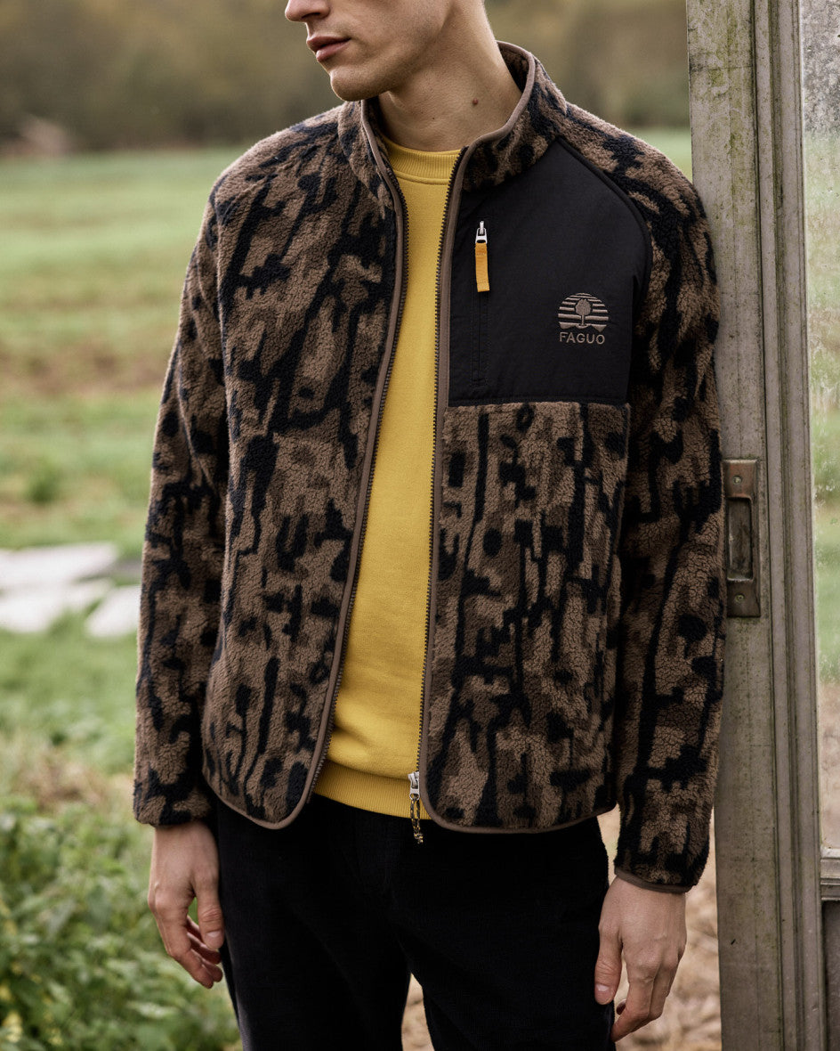 Fleecejacke Senart Knit Brown von Faguo 5