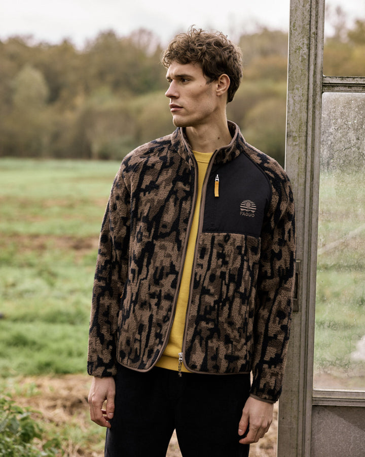 Fleecejacke Senart Knit Brown von Faguo 