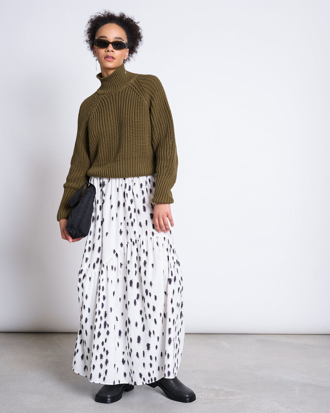 Pullover Jumper Ola Woody Olive von JAN 'N JUNE
