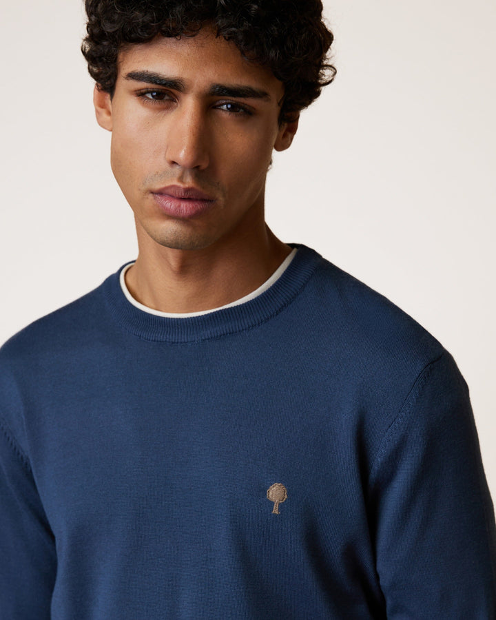 Pullover Marly Marineblau von Faguo am Model