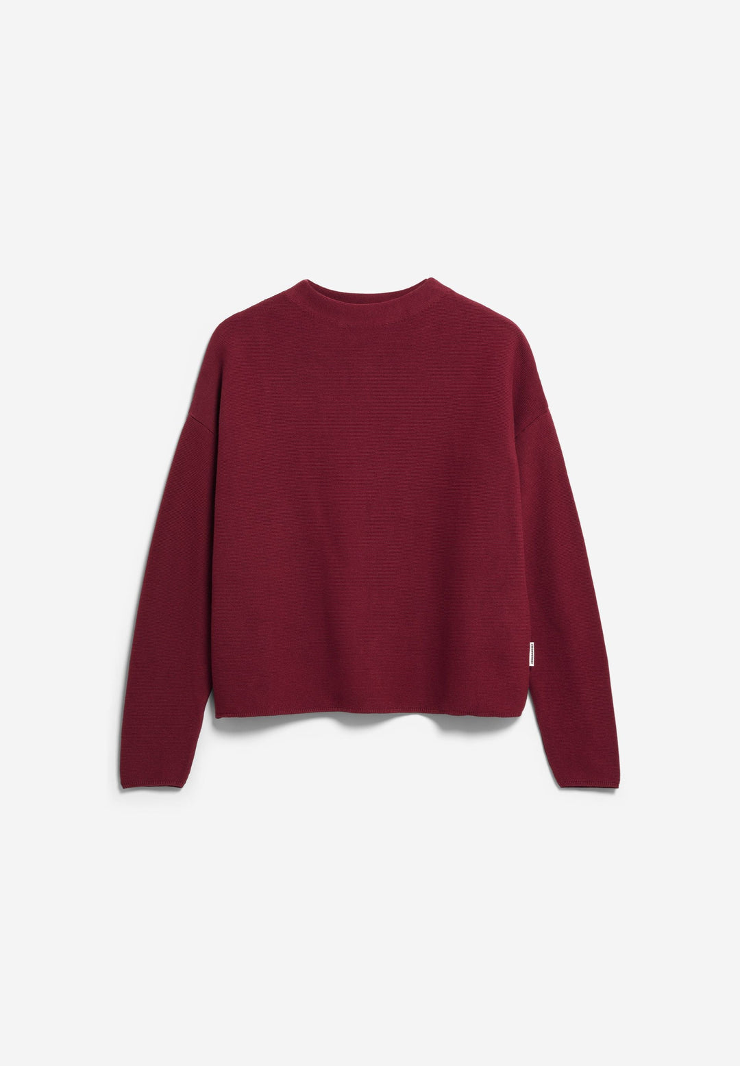 Pullover MERINAA Links-Links Velvet Red von Armedangels freigestellt