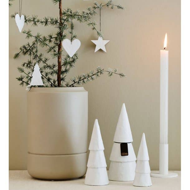 Pulp Weihnachtsbäume White als Tischdeko
