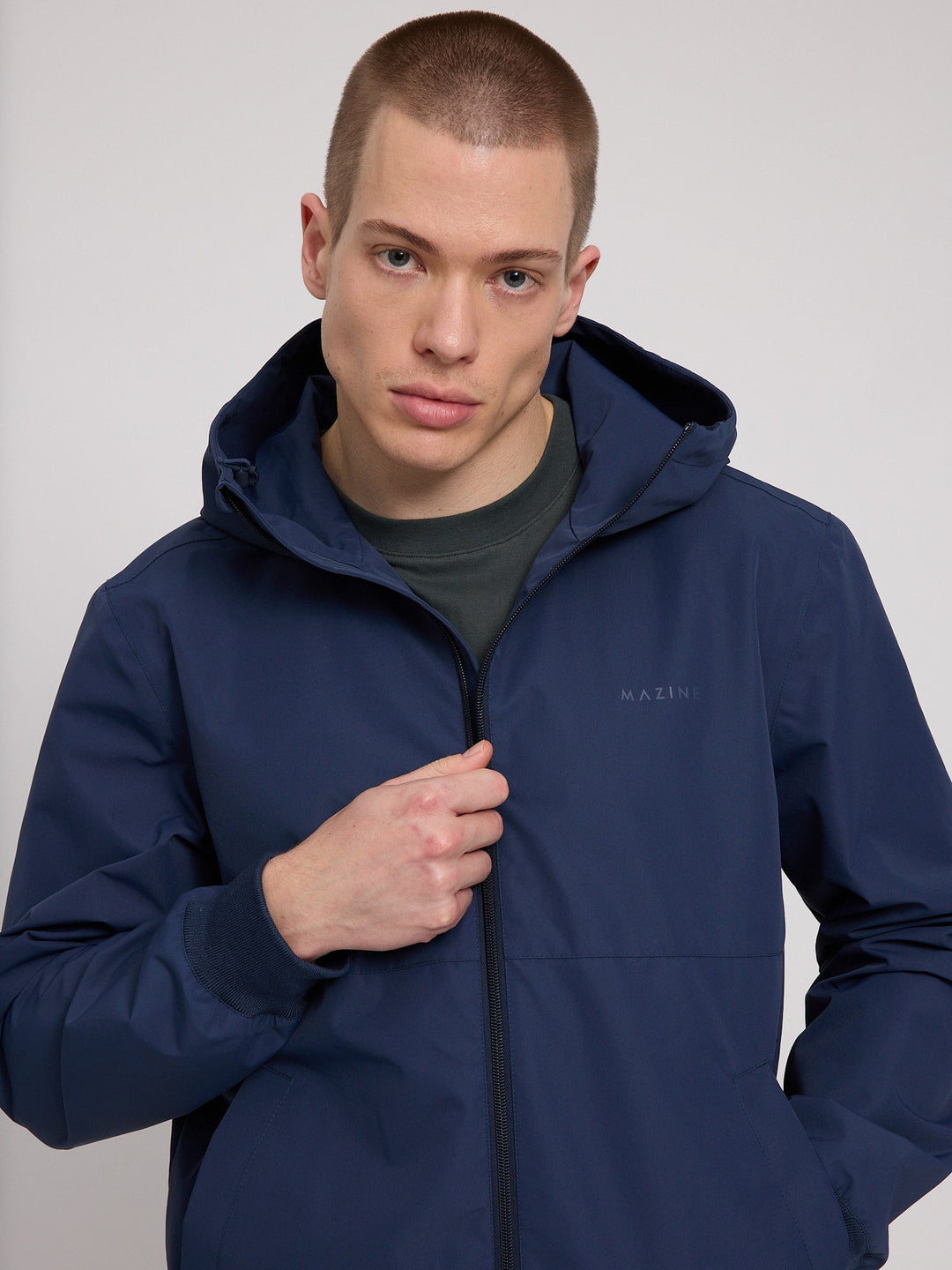Rain Blouson Mood Blue von Mazine mit Kapuze
