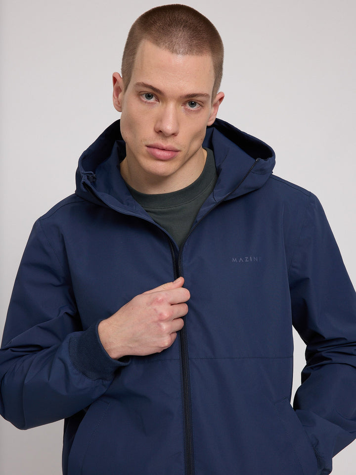 Rain Blouson Mood Blue von Mazine mit Kapuze