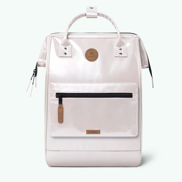 Rucksack Adventurer Large Honolulu Cream von Cabaia, mit cremefarbener Fronttasche