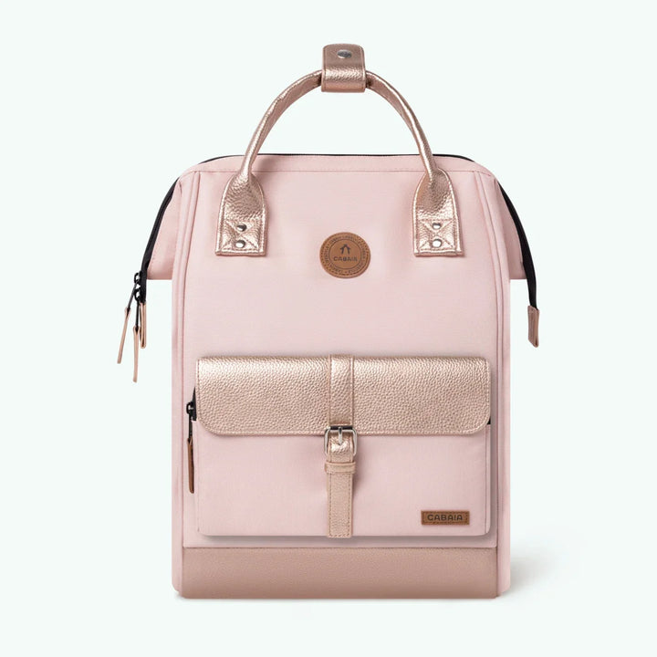 Rucksack Adventurer Medium Queretaro Pink von Cabaia, mit goldener Fronttasche
