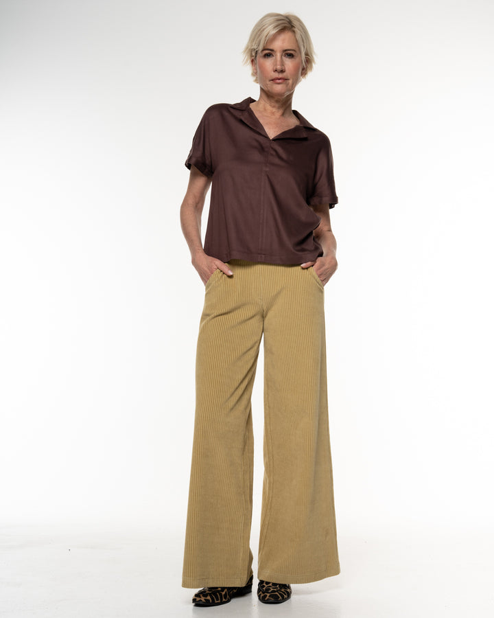 Satin Bluse Bitter Choc von Alma & Lovis Ansicht 6