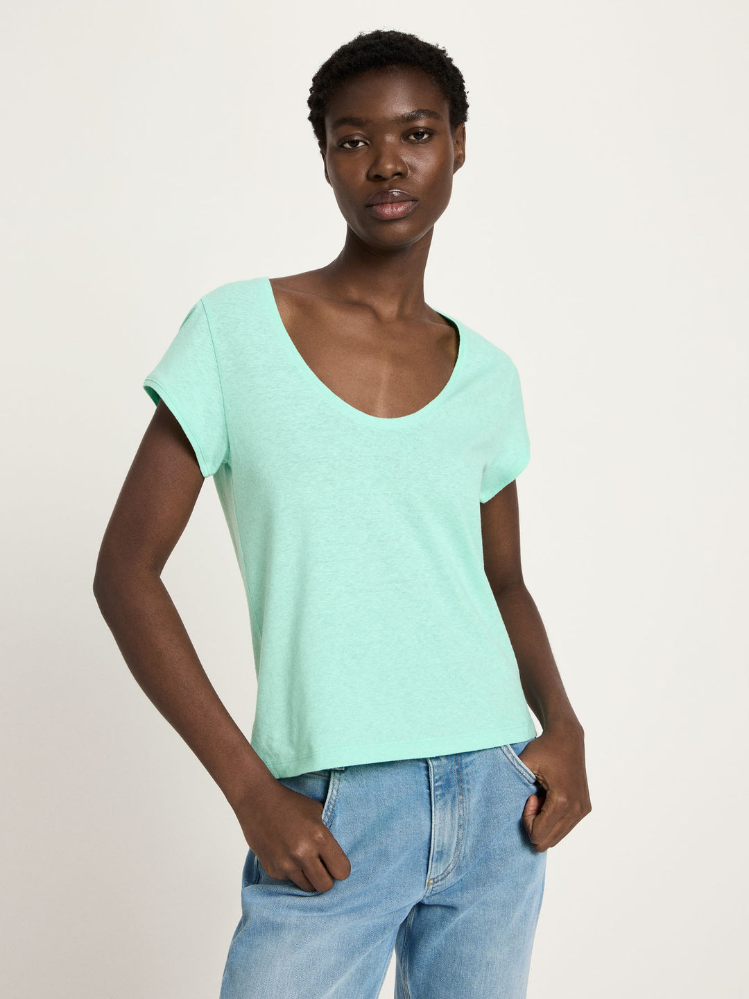 Shirt mit tiefem Ausschnitt OCS Jelly Mint von Lanius