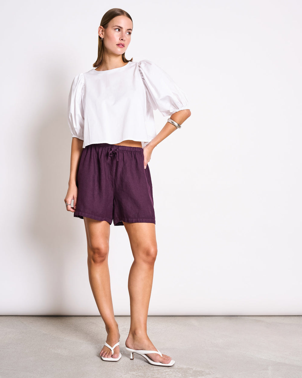 Shorts Linen Drawstring Shorts Marum Cherry Lacquer – JAN 'N JUNE – Zweiblatt 2