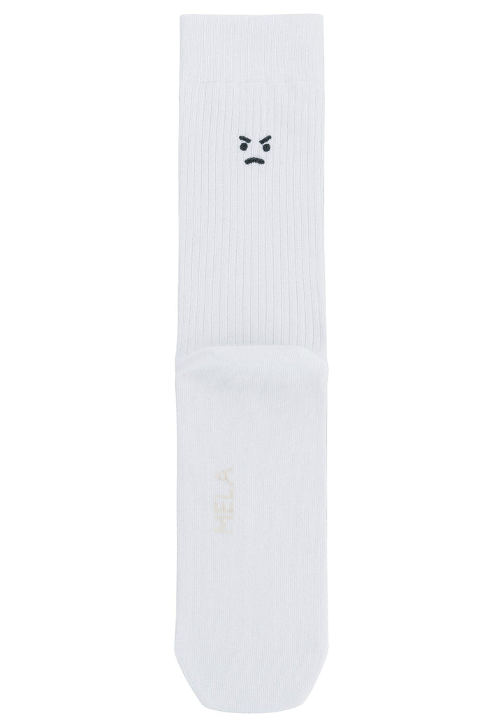 Socken 5er Pack Rippsocken Stickerei Smiley Moods von MELA – Ansicht 2