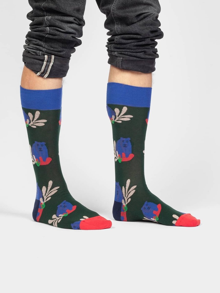 Socken Bear says Hello von DillySocks – weitere Ansicht