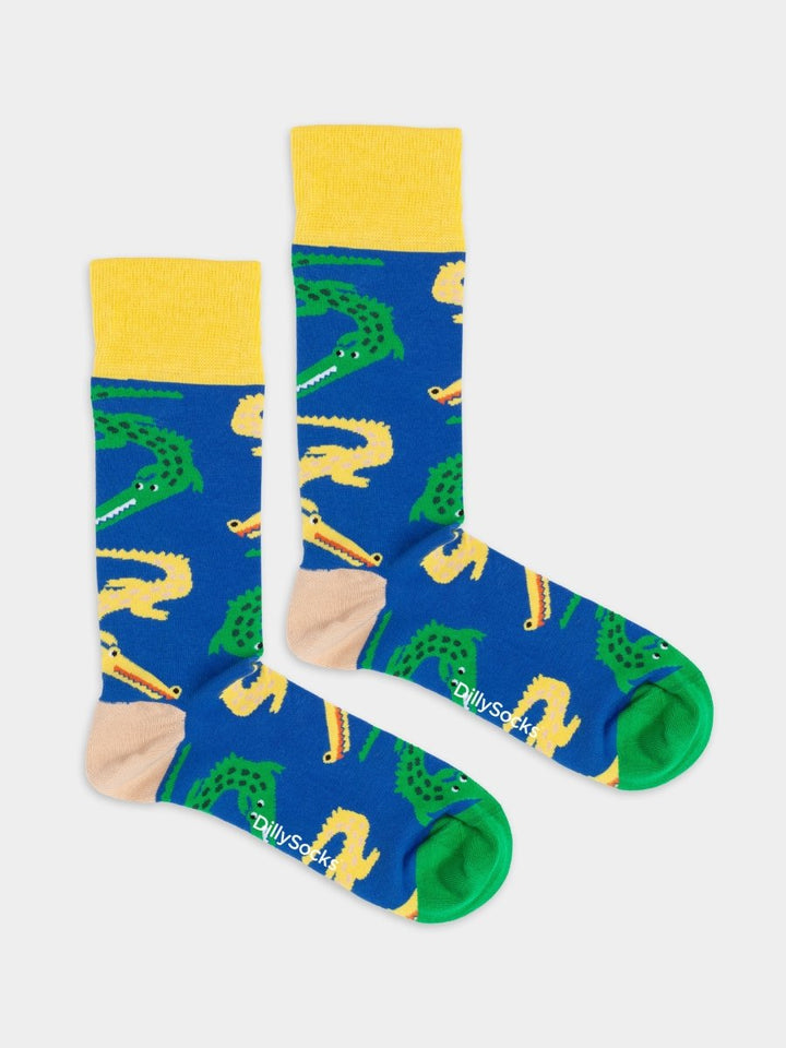 Socken Crazy Crocs von DillySocks mit Krokodil-Motiv