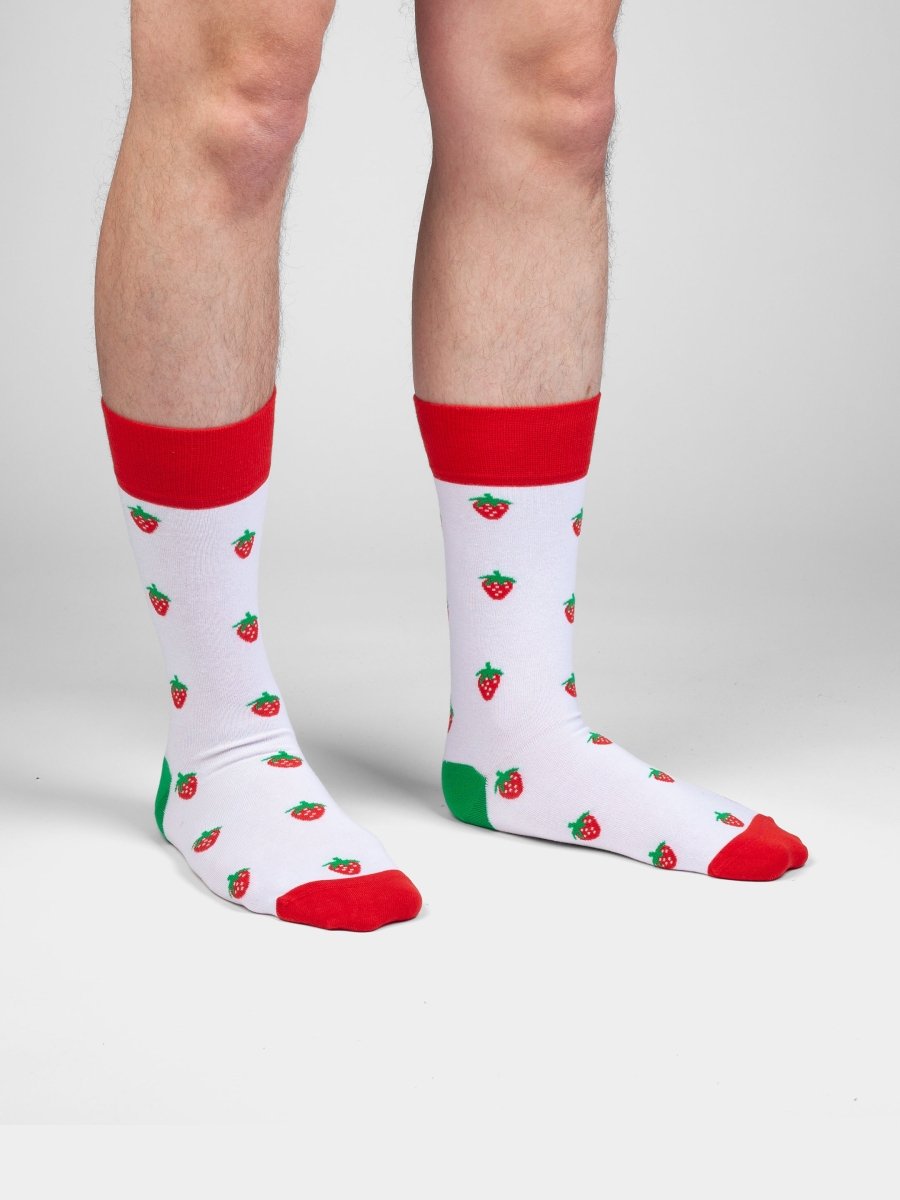 Socken Strawberry Pop von DillySocks, Detailansicht