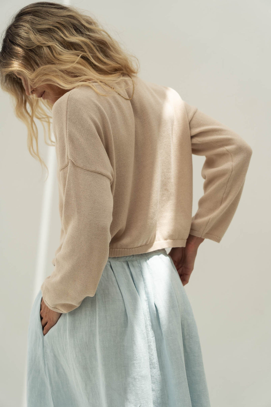 Sofie Cotton Sweater Beige – NÄZ – Zweiblatt 3
